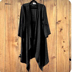 Open Front Duster Cardigan jacket whimsigoth Black women's size  2XL